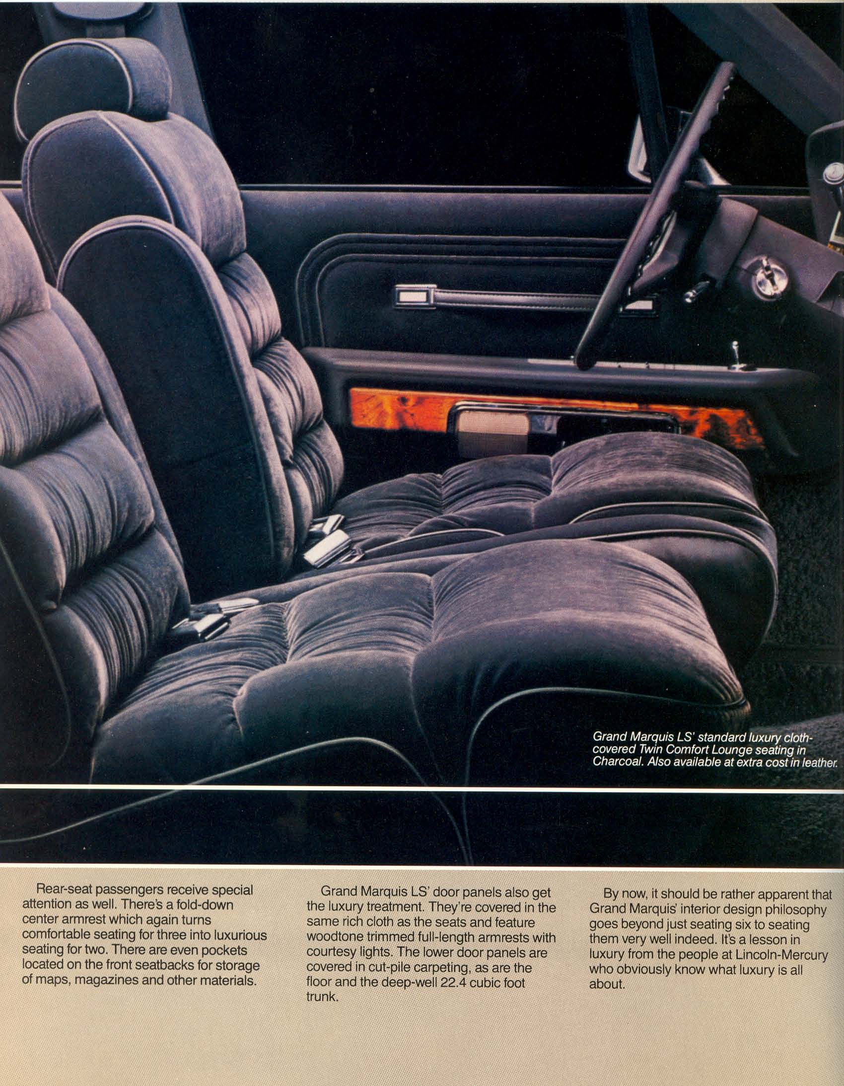 1983 Mercury Grand Marquis Brochure Page 10